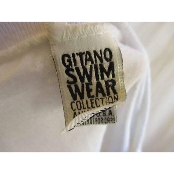 Vintage Women's T-shirt OSFA Gitano Single Stitch Swimwear Beach Oversize USA Lg - Picture 8 of 9